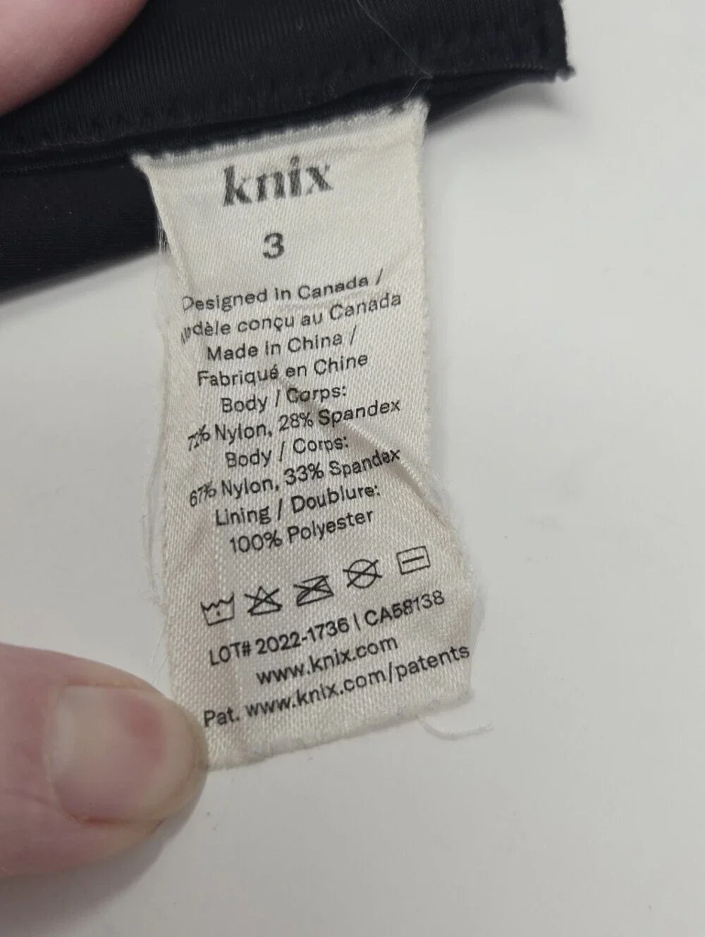 KNIX WINGWOMAN BLACK BRA NO WIRE WOMEN SIZE 3 36 B/C COMFORT SUPPORT EVERYDAY